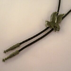 Western America Flying Eagle Pewter Bolo Tie